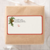 Vintage-kerstcadeaulabel (Evergreen) Etiket (Insitu)