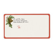 Vintage-kerstcadeaulabel (Evergreen) Etiket (Voorkant)