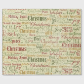 Vintage kerstcadeaupapier cadeaupapier (Vlak)