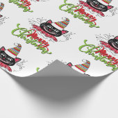 Vintage kerstcadeaupapier cadeaupapier (Hoek)