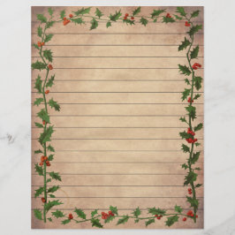 Vintage kerstcadeaupapier met briefing