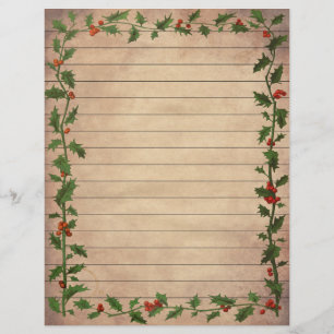 Vintage kerstcadeaupapier met briefing
