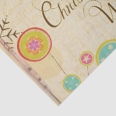 Vintage kerstcadeaupapier tissuepapier (Detail)