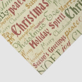 Vintage kerstcadeaupapier tissuepapier (Detail)