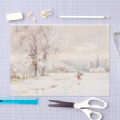 Vintage-kerstcadeaupapier WINTER LANDSCAPE Tissuepapier (Craft)