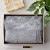 Vintage kerstcadeaupapier WINTER STROLL Tissuepapier (Geschenk)