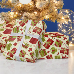 Vintage kerstCadeaus Cadeaupapier