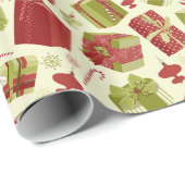 Vintage kerstCadeaus Cadeaupapier (Rol Hoek)