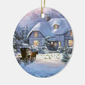 Vintage kerstcadeaus keramisch ornament (Links)