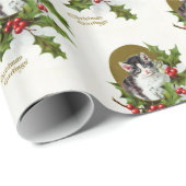 Vintage kerstcadeautje cadeaupapier (Rol Hoek)