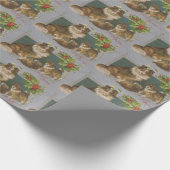 Vintage kerstcadeautjes cadeaupapier (Hoek)