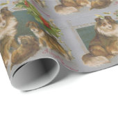 Vintage kerstcadeautjes cadeaupapier (Rol Hoek)