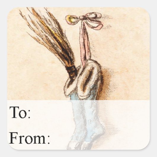 Vintage kerstcadeautjes Label (Voorkant)