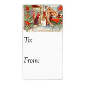Vintage kerstcadeautjes Label (Voorkant)