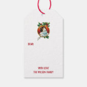 Vintage kerstcadeautjes voor feestdagen Labels Cadeaulabel (Achterkant)