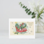 Vintage kerstcadeautjes voor kerstcadeaus feestdagenkaart (Staand voorkant)