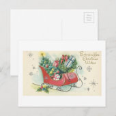 Vintage kerstcadeautjes voor kerstcadeaus feestdagenkaart (Voorkant / Achterkant)