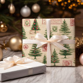 Vintage kerstcadeauverpakking cadeaupapier
