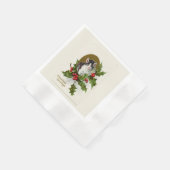 Vintage-kerstcadeauwitboek Napkin Servetten (Hoek)