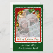 Vintage-kerstcadefotosjabloon Briefpapier (Voorkant / Achterkant)