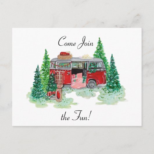 Vintage-kerstcampagne Briefkaart (Voorkant)