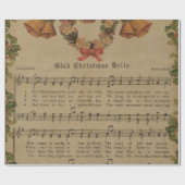Vintage kerstcarol — Muziekblad Cadeaupapier (Vlak)