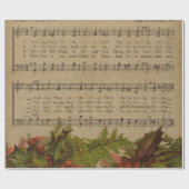 Vintage kerstcarol — Muziekblad Cadeaupapier (Vlak)