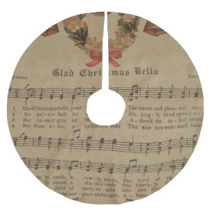 Vintage kerstcarol — Muziekblad Kerstboom Rok