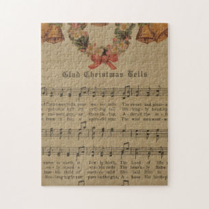 Vintage kerstcarol — Muziekblad Legpuzzel