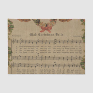 Vintage kerstcarol — Muziekblad Tissuepapier