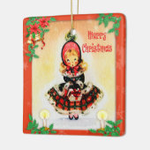 Vintage KerstCaroler Keramisch Ornament (Links)