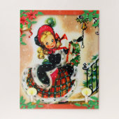 Vintage KerstCaroler Legpuzzel (Verticaal)