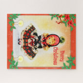 Vintage KerstCaroler Legpuzzel (Horizontaal)
