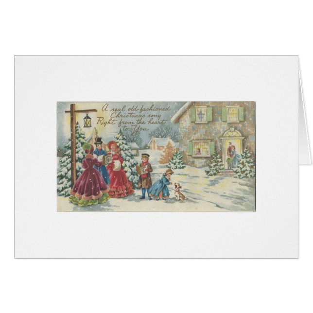 Vintage KerstCarolers (Voorkant Horizontaal)