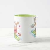 Vintage kerstCartoon Surfing Santa Claus Mok (Midden)