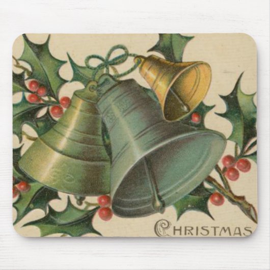 Vintage-kerstcellen en Holly Muismat (Voorkant)