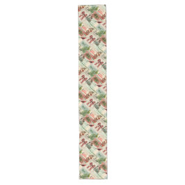 Vintage kerstcollage lange tafelloper