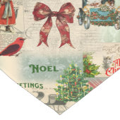 Vintage kerstcollage lange tafelloper (Hoek)