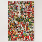 Vintage kerstcollage legpuzzel (Verticaal)