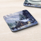 Vintage kerstdag onderzetter (Linkerzijde)