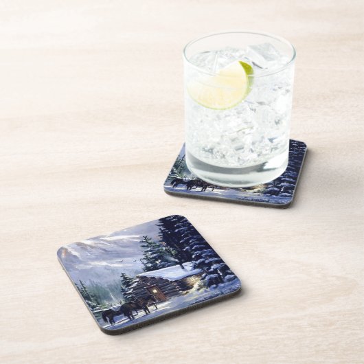 Vintage kerstdag onderzetter (Rechterzijde)