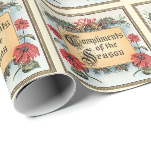 Vintage-kerstdagen in een  Lijst Cadeaupapier (Rol Hoek)