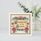 Vintage-kerstdagen in een  Lijst Kaart (Staand voorkant)