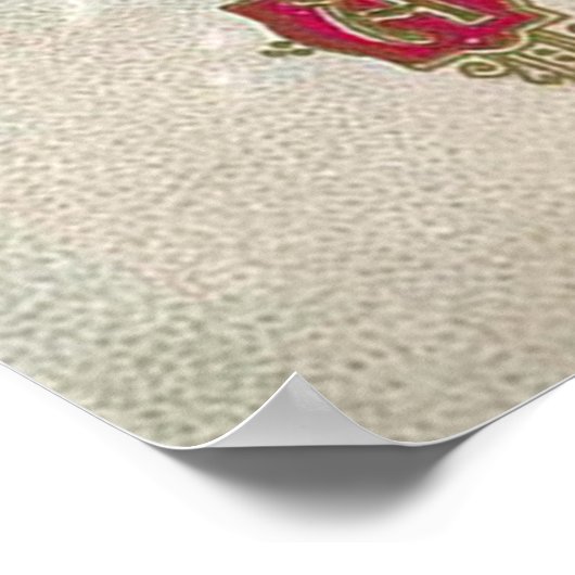 Vintage kerstdame Holiday poster (Hoek)