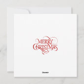 Vintage kerstdame met hond uit 1950 feestdagenkaart (Achterkant)