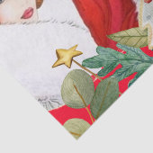 Vintage-kerstdamesontkoppeling Tissuepapier (Detail)