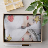 Vintage-kerstdamesontkoppeling Tissuepapier (Geschenk)