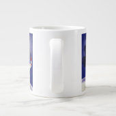 Vintage kerstdansende Snowmen met kaarsen Grote Koffiekop (Achterkant)