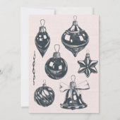 Vintage kerstdecor feestdagenkaart (Achterkant)