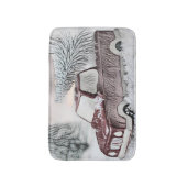 Vintage kerstdecoratie-Ornamenten Badmat (Voorkant Verticaal)